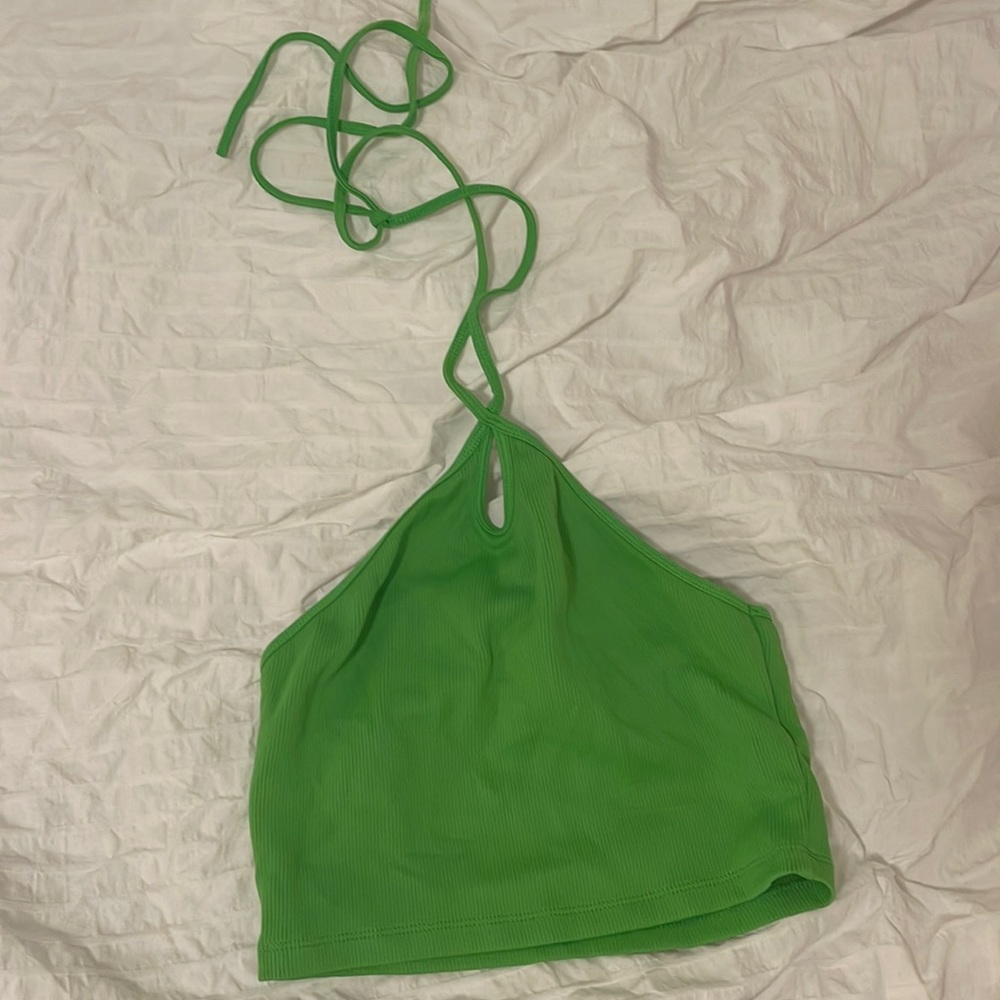 Zara green halter top